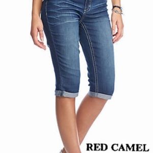 Red Camel Cuffed Bermuda Shorts